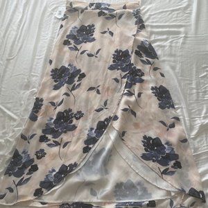 Olivaceous Floral Split Maxi Dress